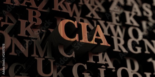 Cia - Wooden 3D rendered letters/message. Can be used for an online banner ad or a print postcard.