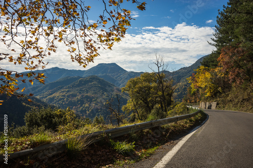 Scenic mountain autumn landscape near  village Langadia, Pelopon photo