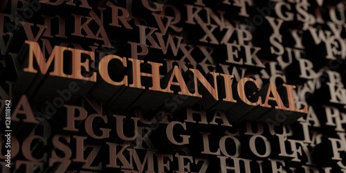 Mechanical - Wooden 3D rendered letters/message. Can be used for an online banner ad or a print postcard.