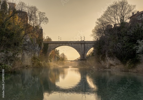 View of devil's bridge in Cividale del Friuli photo