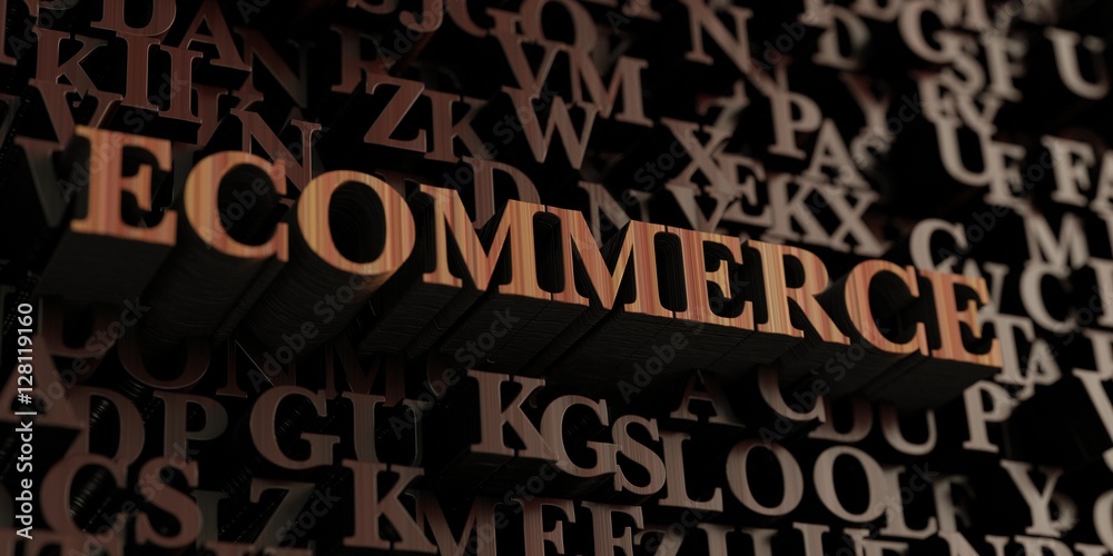 Ecommerce - Wooden 3D rendered letters/message.  Can be used for an online banner ad or a print postcard.