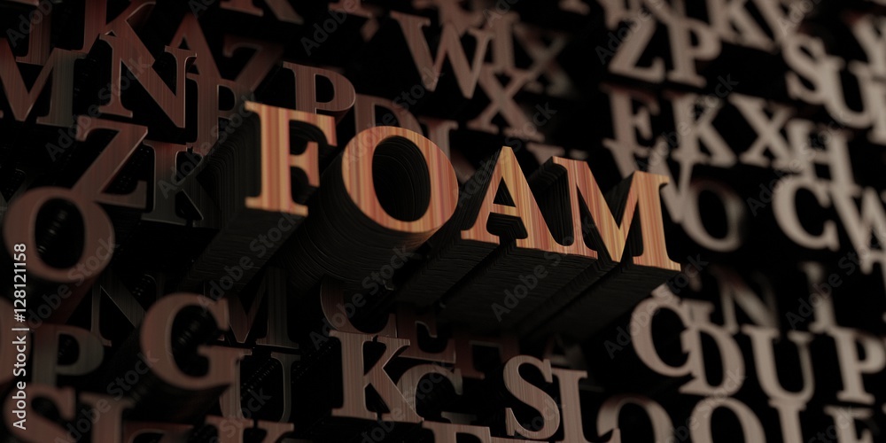 Foam - Wooden 3D rendered letters/message.  Can be used for an online banner ad or a print postcard.