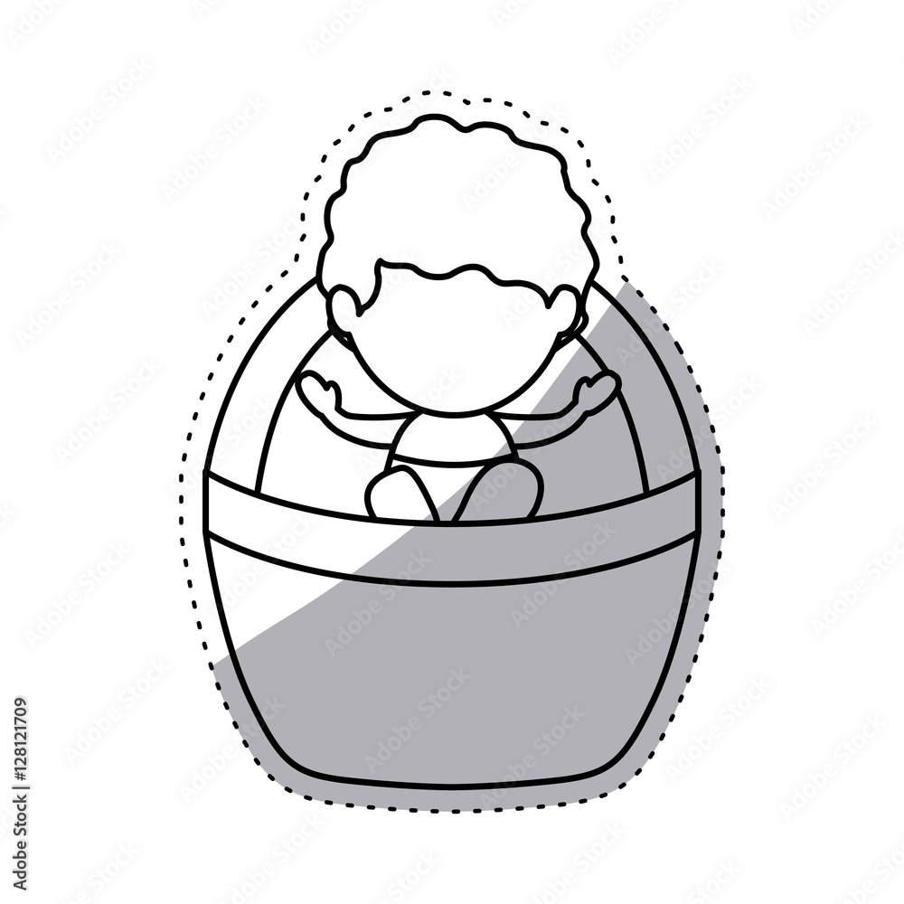 Baby jesus con. Nativity merry christmas season and decoration theme. Isolated design. Vector illustration Baby jesus con. Nativity merry christmas season and decoration theme. Isolated design. Vector illustration