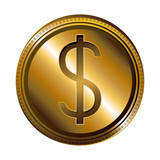 Coin icon. Money financial item commerce market and economy theme. Isolated design. Vector illustration