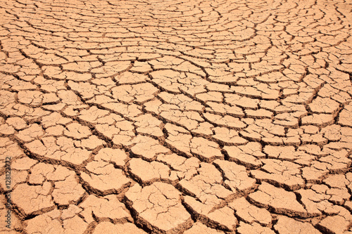 Dried and cracked ground.Global warming concept.