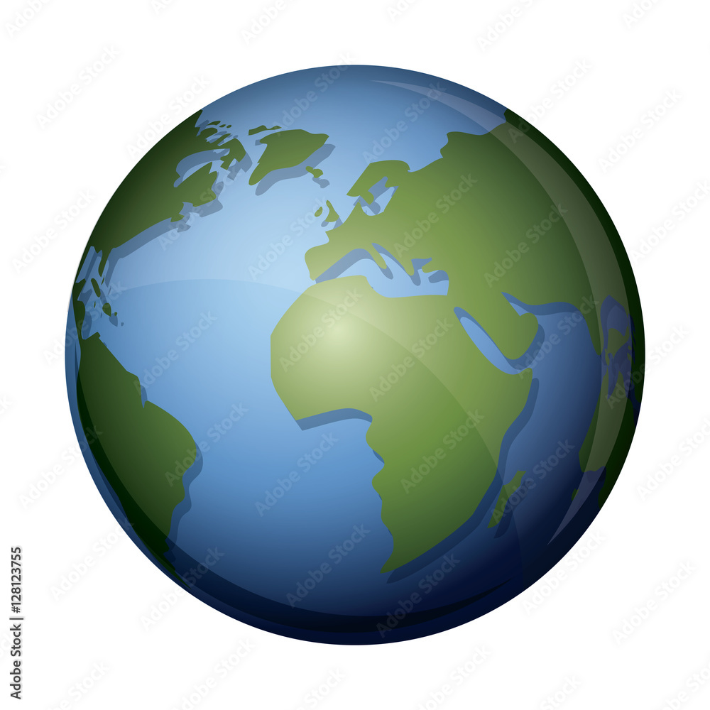 Planet sphere icon. Continent earth world and globe theme. Isolated design. Vector illustration Planet sphere icon. Continent earth world and globe theme. Isolated design. Vector illustration