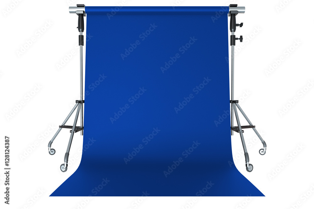 Blue backdrop isolated on white background. Blue backdrop isolated on white background.