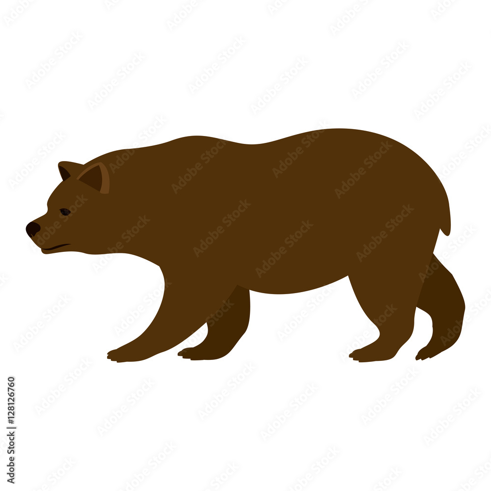 Fototapeta premium Bear icon. Animal wild nature wildlife and character theme. Isolated design. Vector illustration