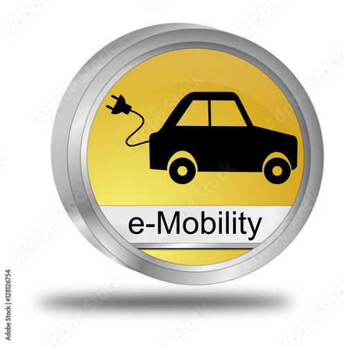 e-Mobility Button - 3D illustration
