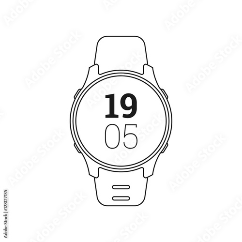 Smart Watch Time. Vector Icons