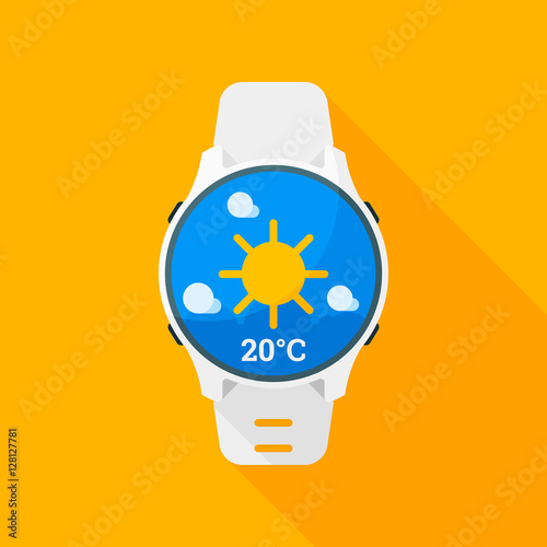Smart Watch Weather. Vector Icons