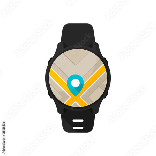 Smart Watch GPS. Vector icons