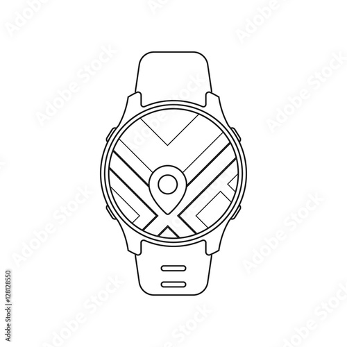 Smart Watch GPS. Vector icons