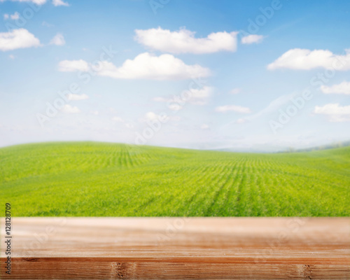 An empty tabletop natural background