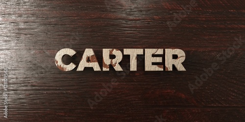 Slika na platnu Carter - grungy wooden headline on Maple  - 3D rendered royalty free stock image