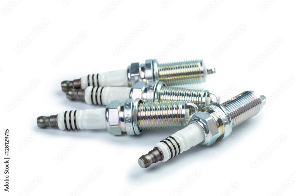 spark plugs isolated on white spark plugs isolated on white