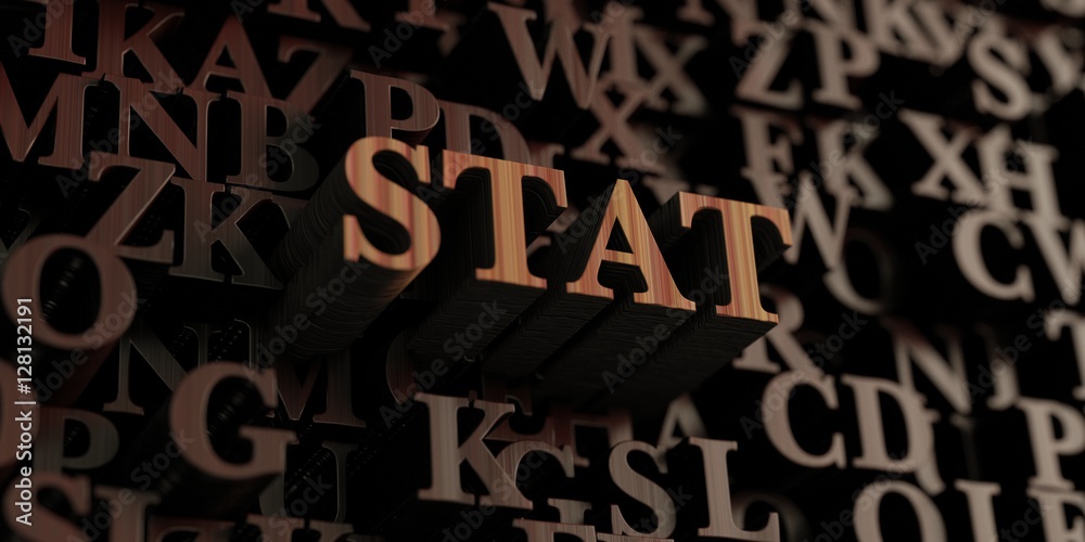 Stat - Wooden 3D rendered letters/message. Can be used for an online banner ad or a print postcard. Stat - Wooden 3D rendered letters/message. Can be used for an online banner ad or a print postcard.