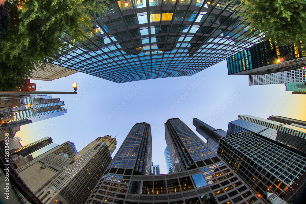 Fototapeta premium Chicago fish-eye Optik