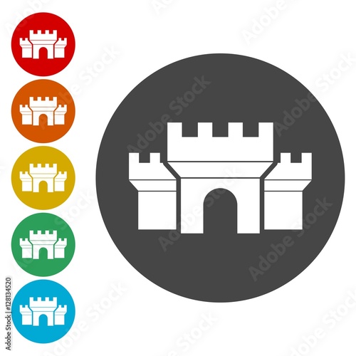 Vector castle icons set