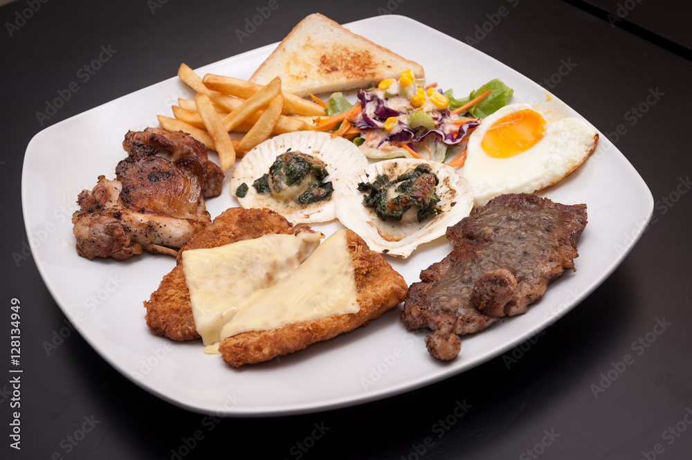 delicious mix grill Steak and organic vegetable delicious mix grill Steak and organic vegetable