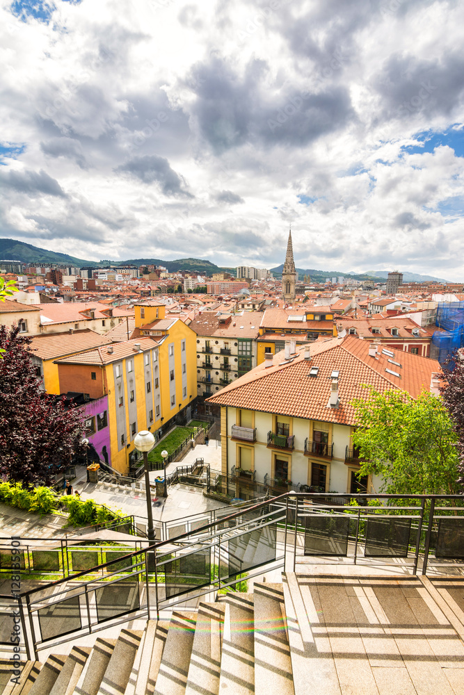 Naklejka premium panoramic views of downton bilbao, spain