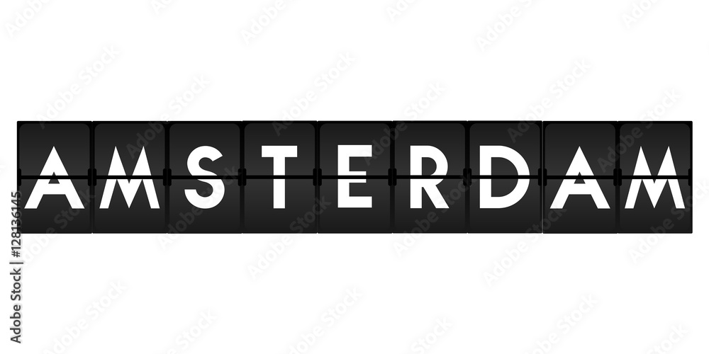Fototapeta premium world city name amsterdam city