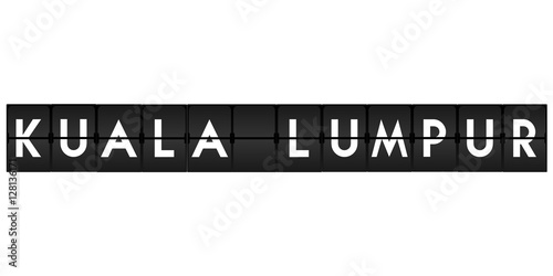 Canvas Print world city name kuala lumpur city