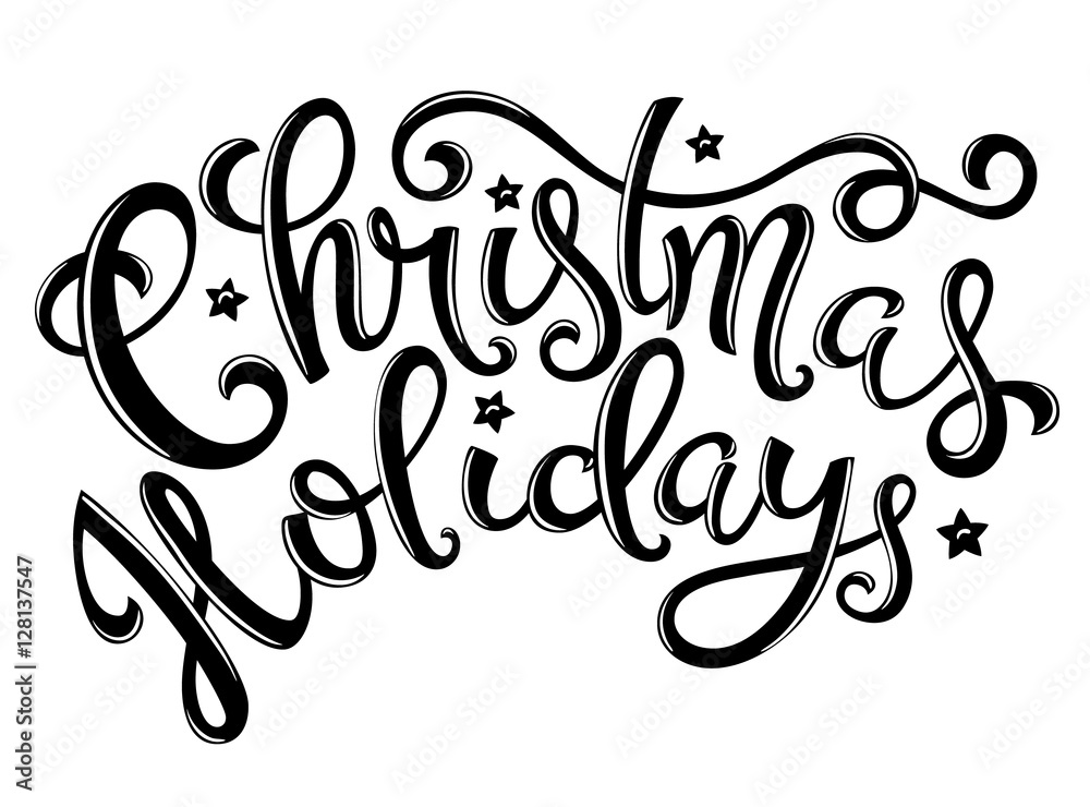 Obraz premium Christmas holidays poster