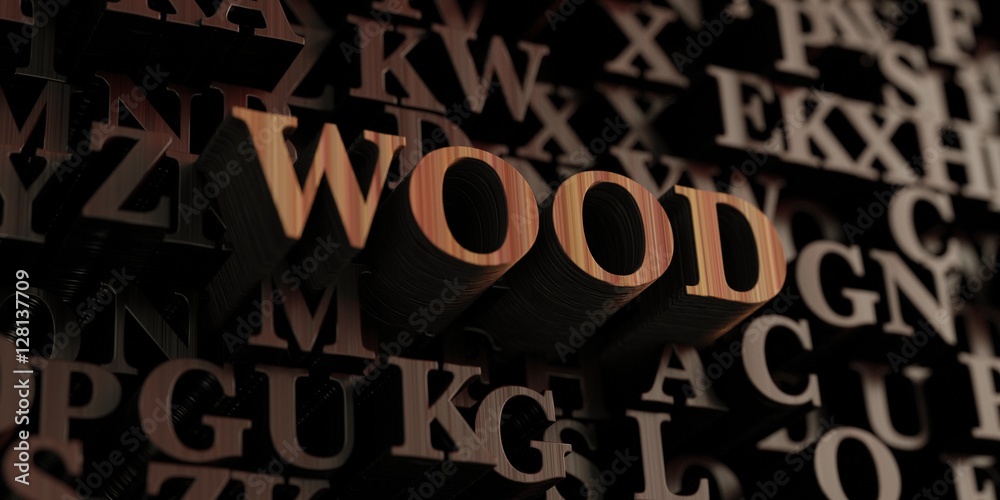 Wood - Wooden 3D rendered letters/message.  Can be used for an online banner ad or a print postcard.