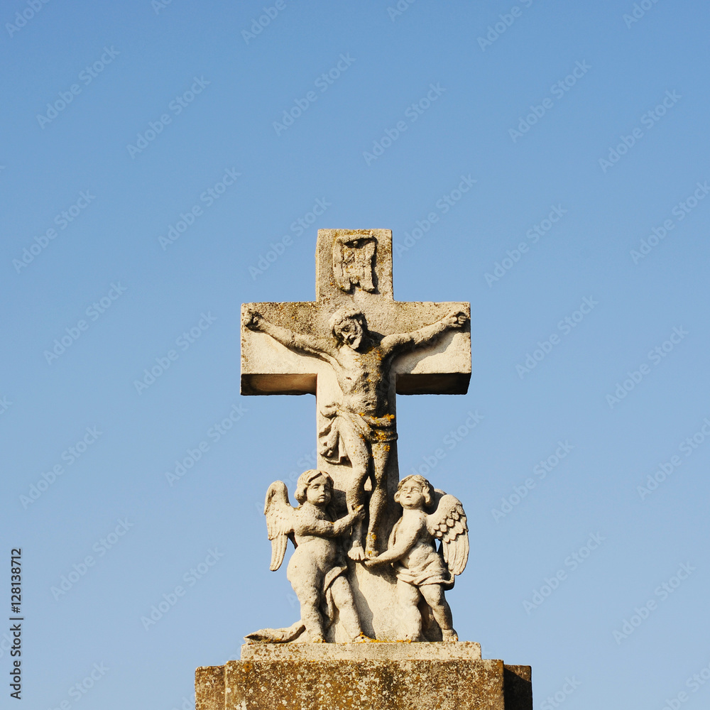 Bildstock mit Jesus am Kreuz
