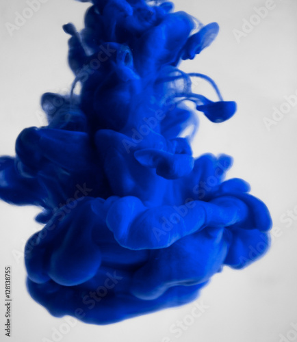 blue dye in water