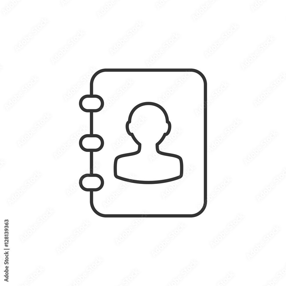 Phonebook thin line icon Phonebook thin line icon