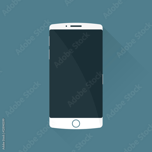 Smartphone. Vector icon. Grey background