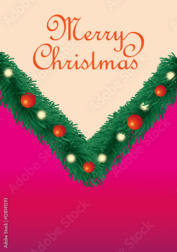 Weihnachtskarte Eck pink