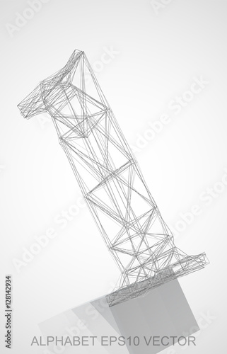 Vector illustration of a Pencil sketched 1. Hand drawn 3D 1.