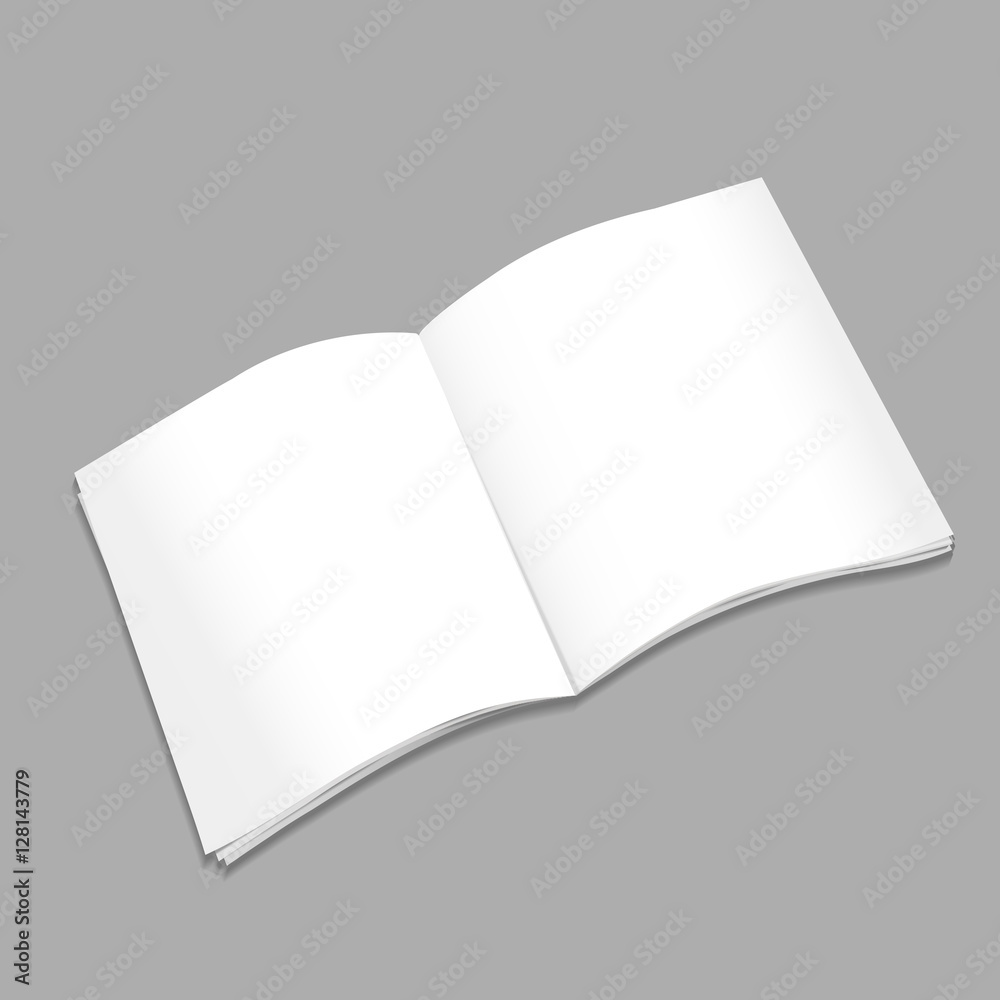 Blank opened magazine mockup template realistic vector eps 10 il Blank opened magazine mockup template realistic vector eps 10 il