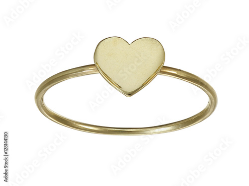Golden ring isolated on white background
