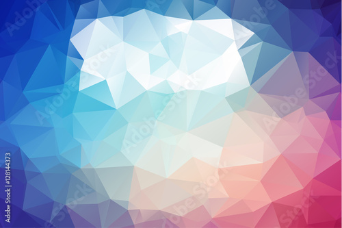 Design polygon multicolor blue and colorful geometric which cons