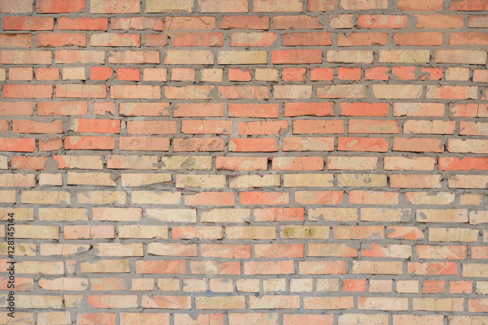 Fototapeta premium Ceglana tekstura z zadrapaniami i pęknięciami