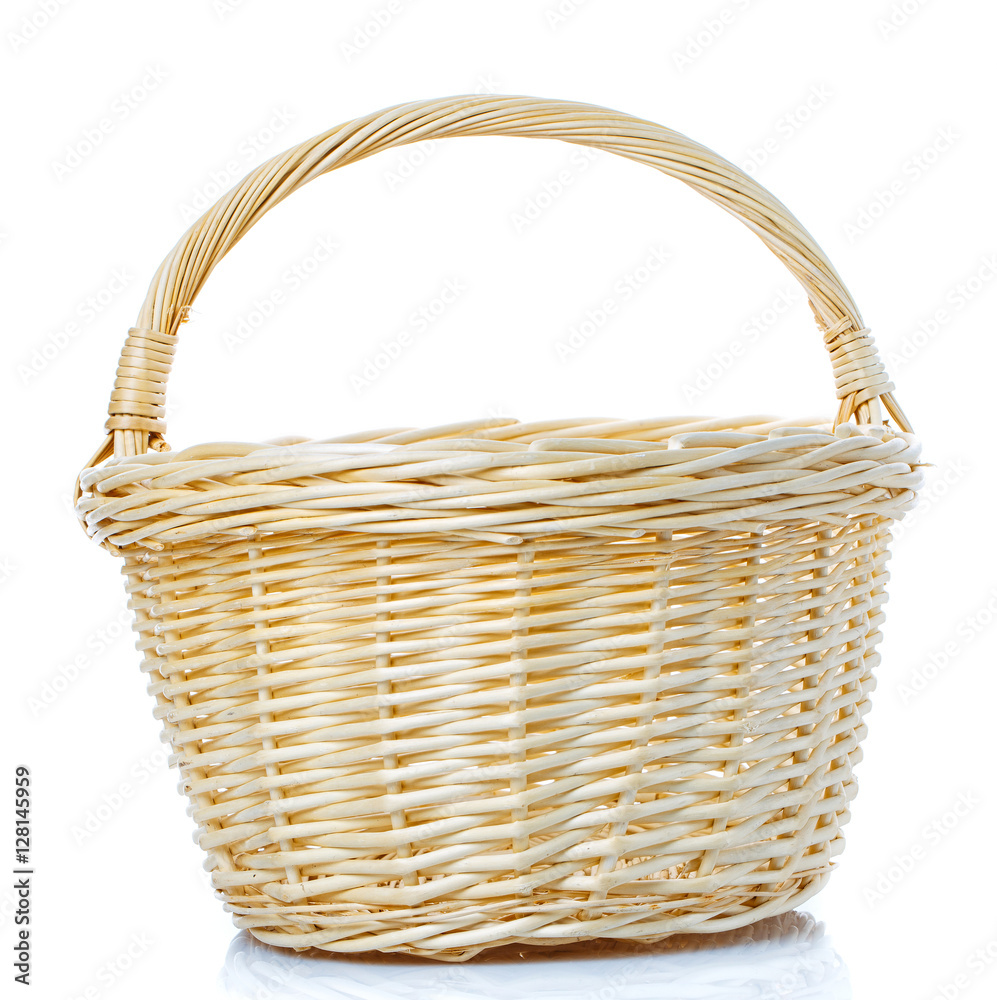 basket isolated on white background Decorated