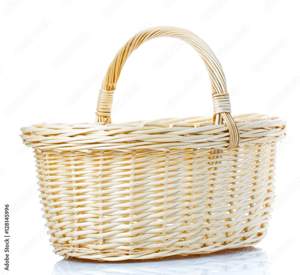 basket isolated on white background Decorated