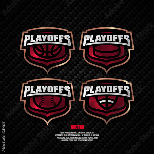 Fotografía Modern professional playoffs sports logo design.