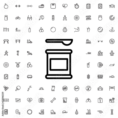 protein powder icon illustration