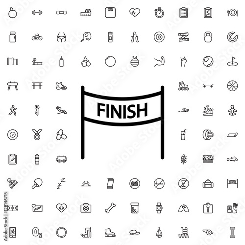 finish icon illustration