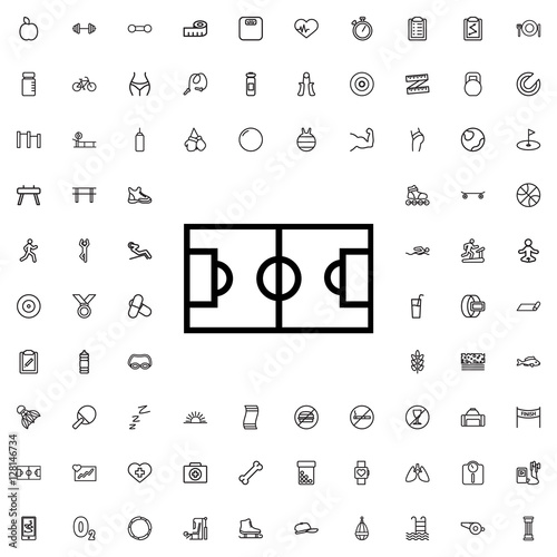 football pitch icon illustration