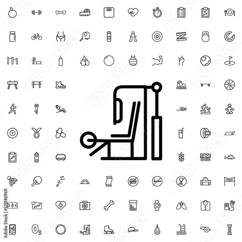 gym equipment icon illustra...