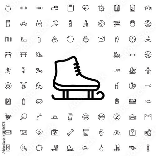 ice skating icon illustration