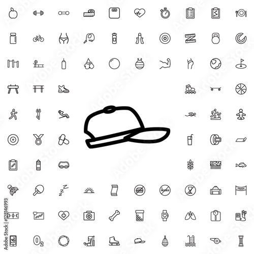 baseball cap icon illustration
