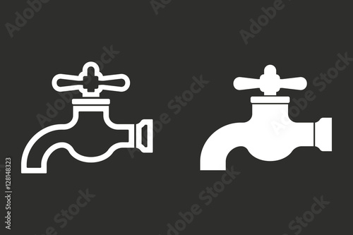 Faucet - vector icon.