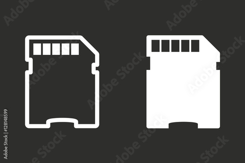 Memory card - vector icon.